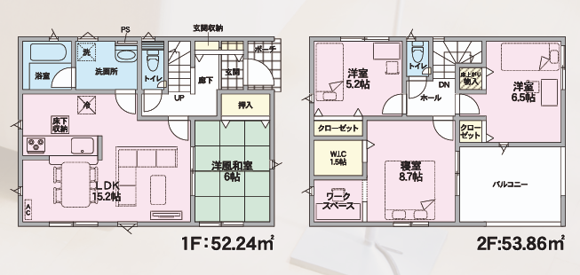 山形市下条町　第１１　３号棟 間取り図・配置図 1