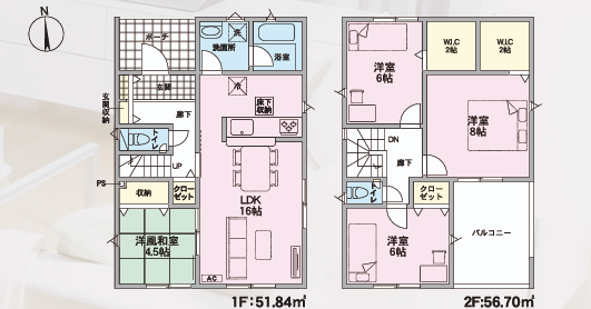 山形市桜田西　第３　１号棟 間取り図・配置図 1