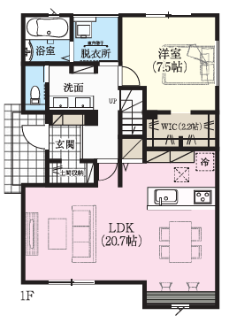 スマート・ワン・シティ山形市南館西　１号棟 間取り図・配置図 1
